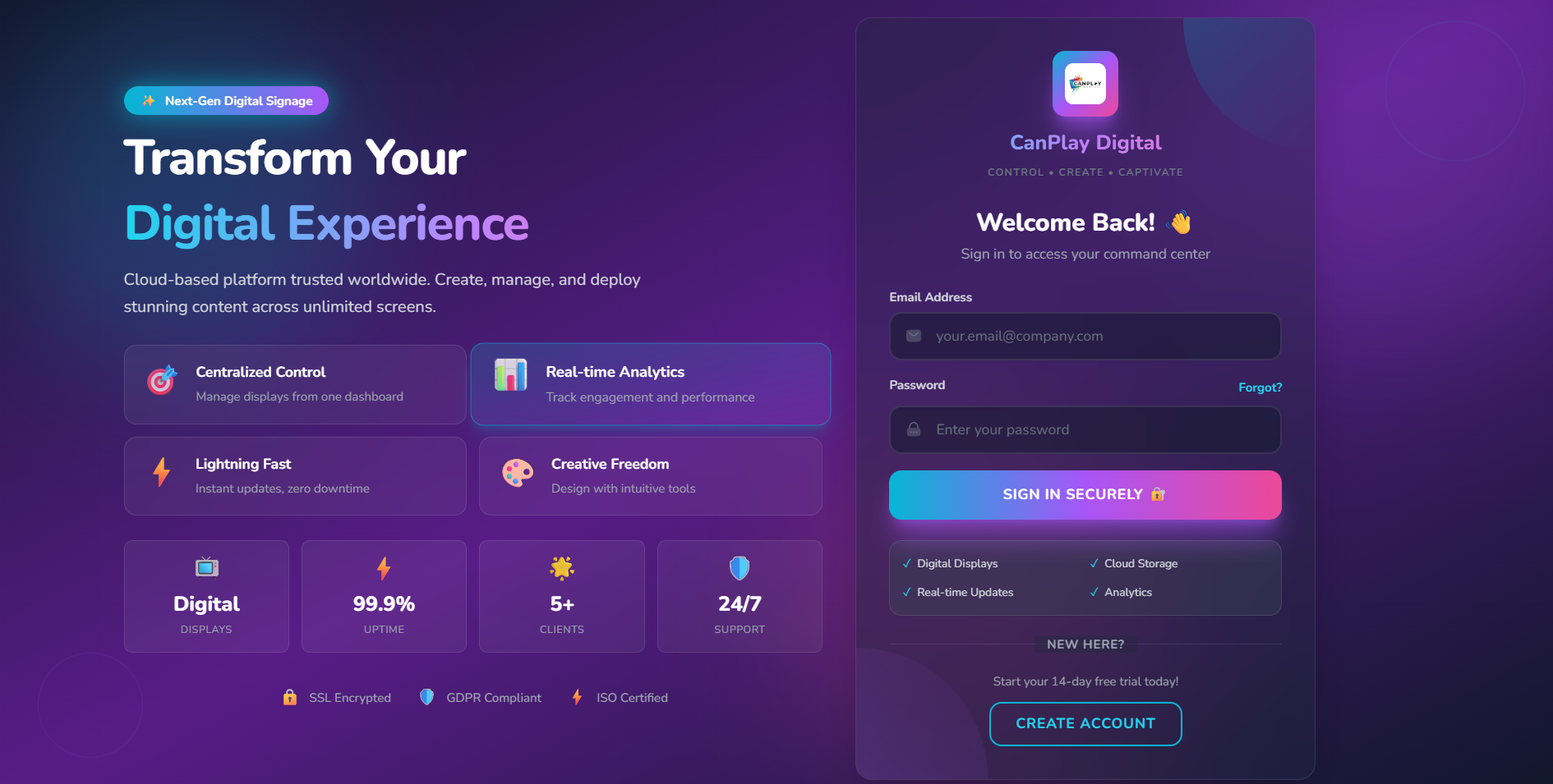 Digital Signage Dashboard